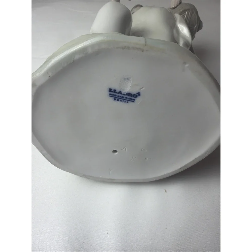 Rare Genuine LLADRO Porcelain‎ Girl Feeding Geese Spain 10 in. With Box
